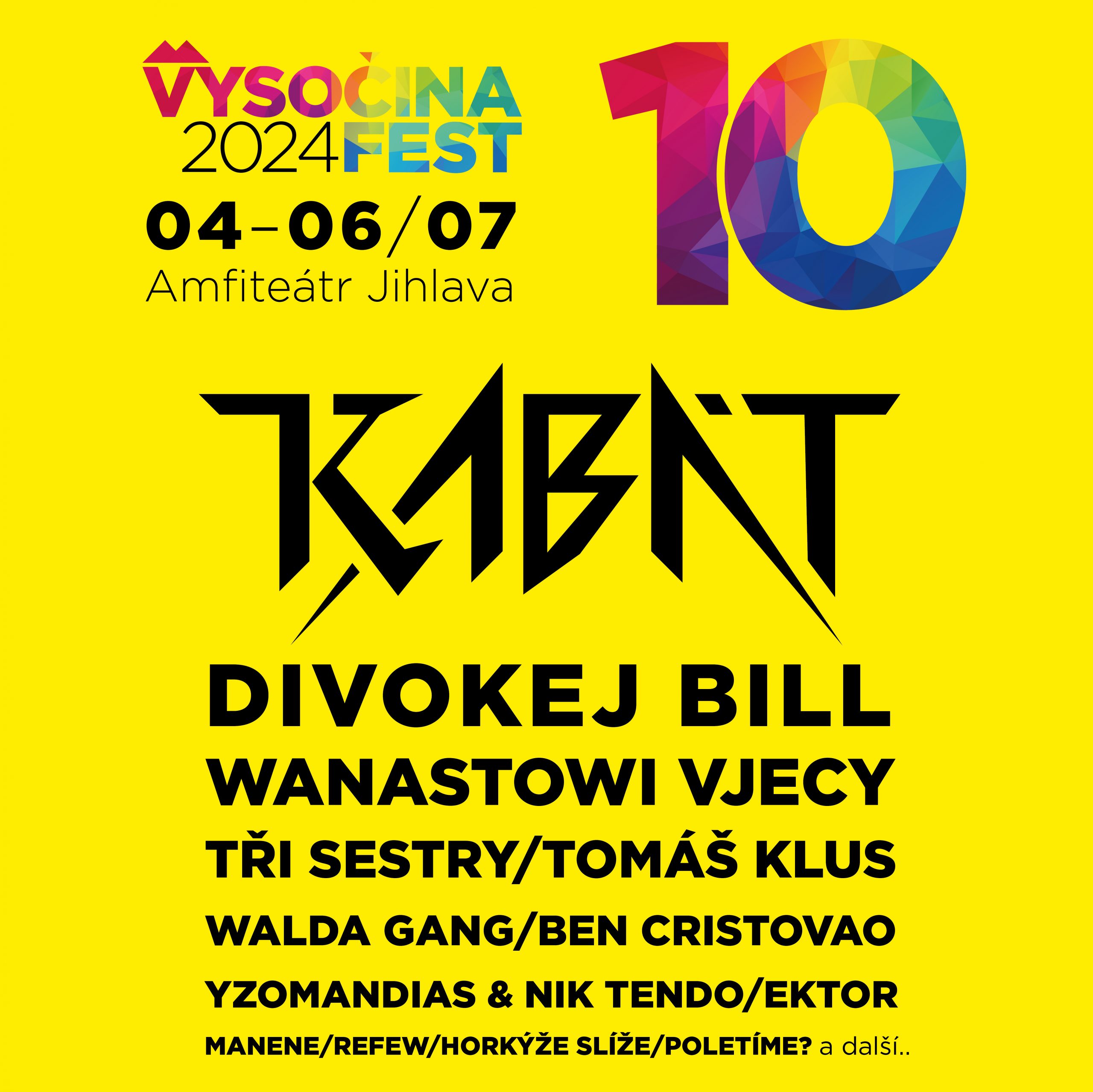 LINEUP VYSOČINAFEST 2024 VYSOČINA FEST